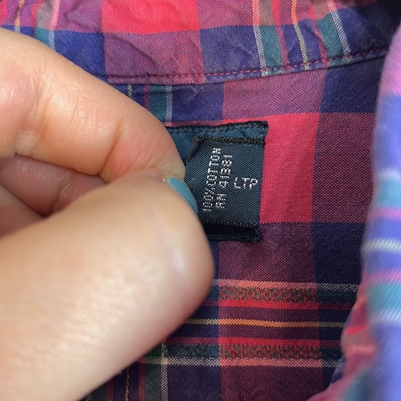 Ralph Lauren long sleeved button down womens shirt size S pink purple plaid - Picture 7 of 7
